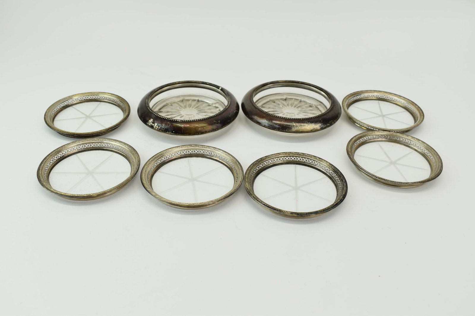 Set of Six Sterling Silver Coasters (1 of 6)