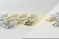Set of 12 Gorham Sterling Silver Cups and Saucers