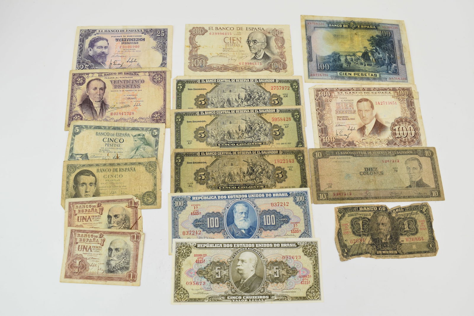 Assorted Vintage Paper Currency from Various Countries (1 of 8)