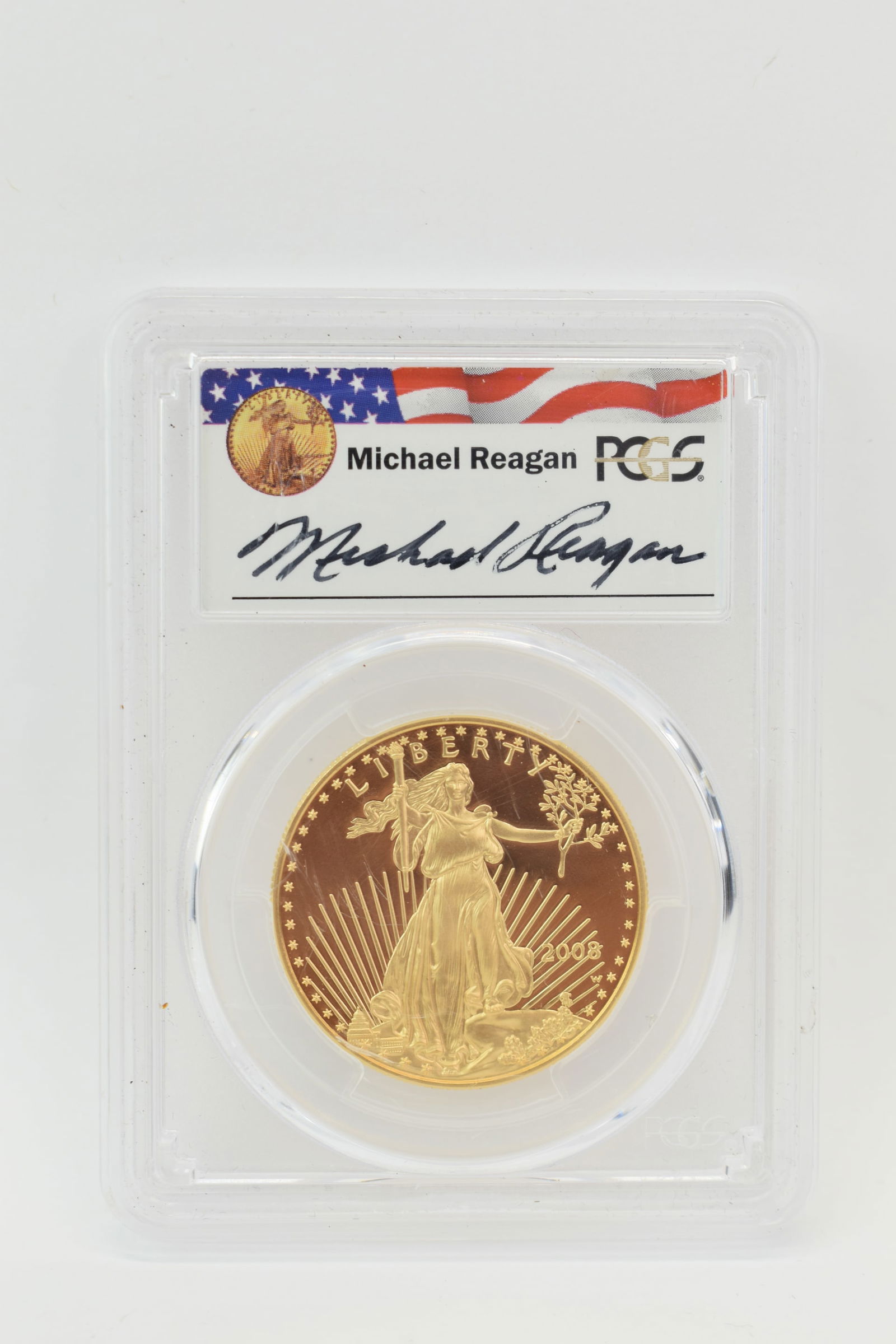 Michael Reagan 2008-W Eagle 20th Anniversary 1-oz $50 Gold Coin (1 of 6)
