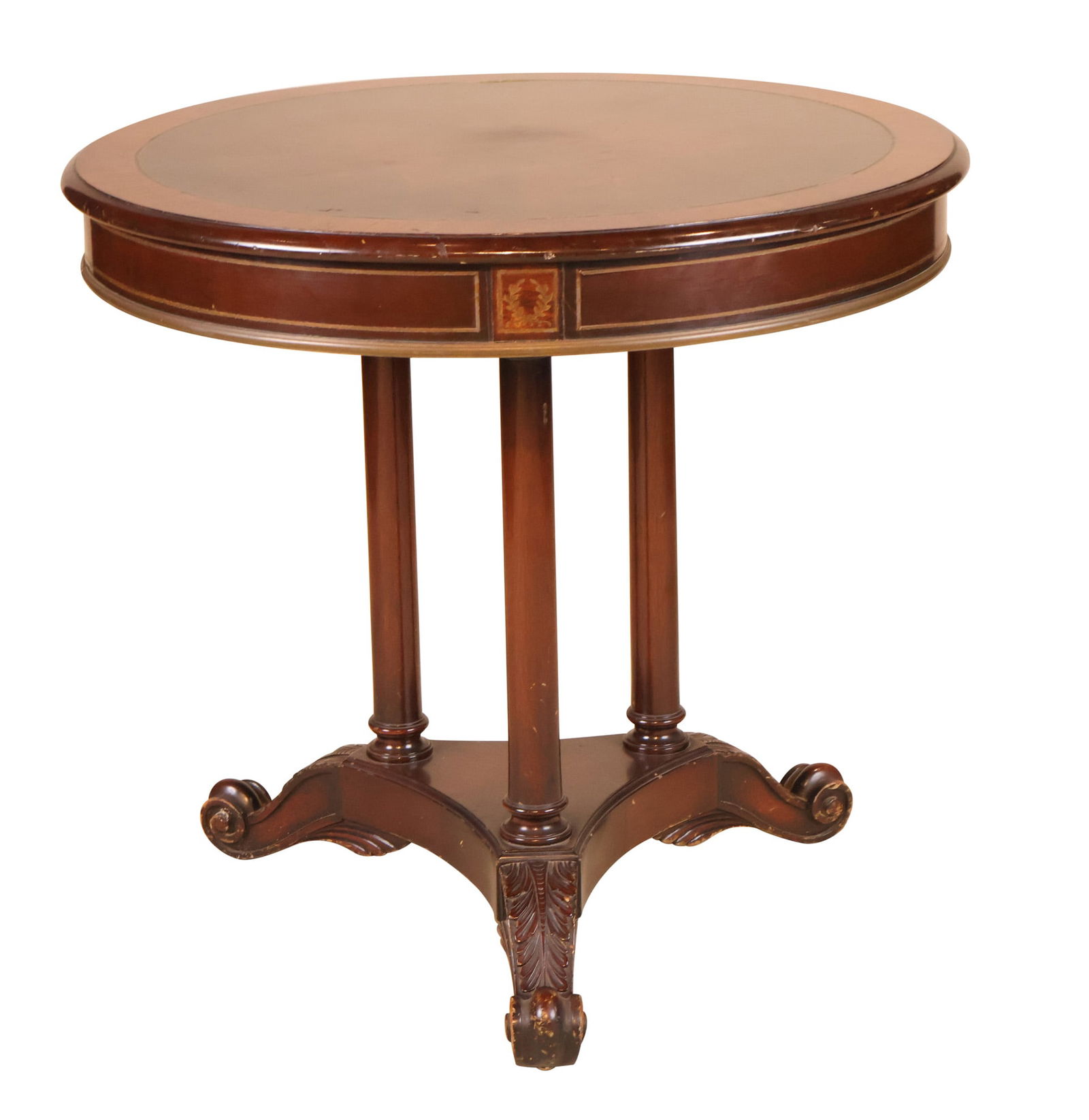 Victorian Style Mahogany Veneer Round Occasional Table (1 of 11)