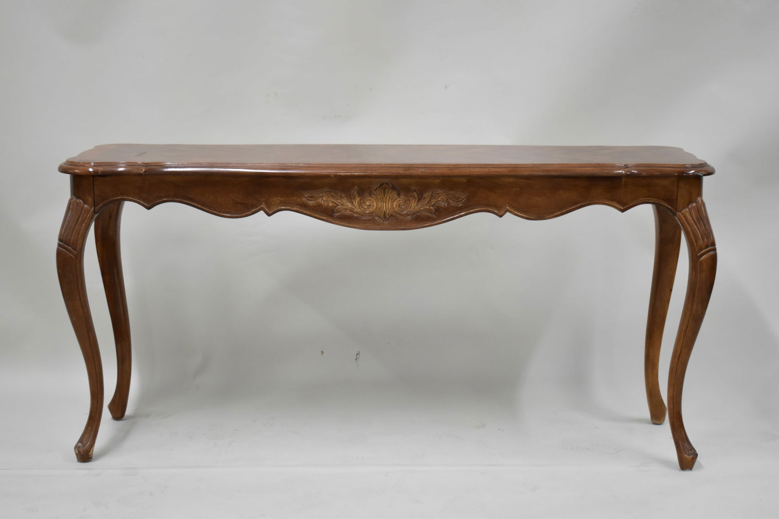 French Provincial Wood Console Table (1 of 7)