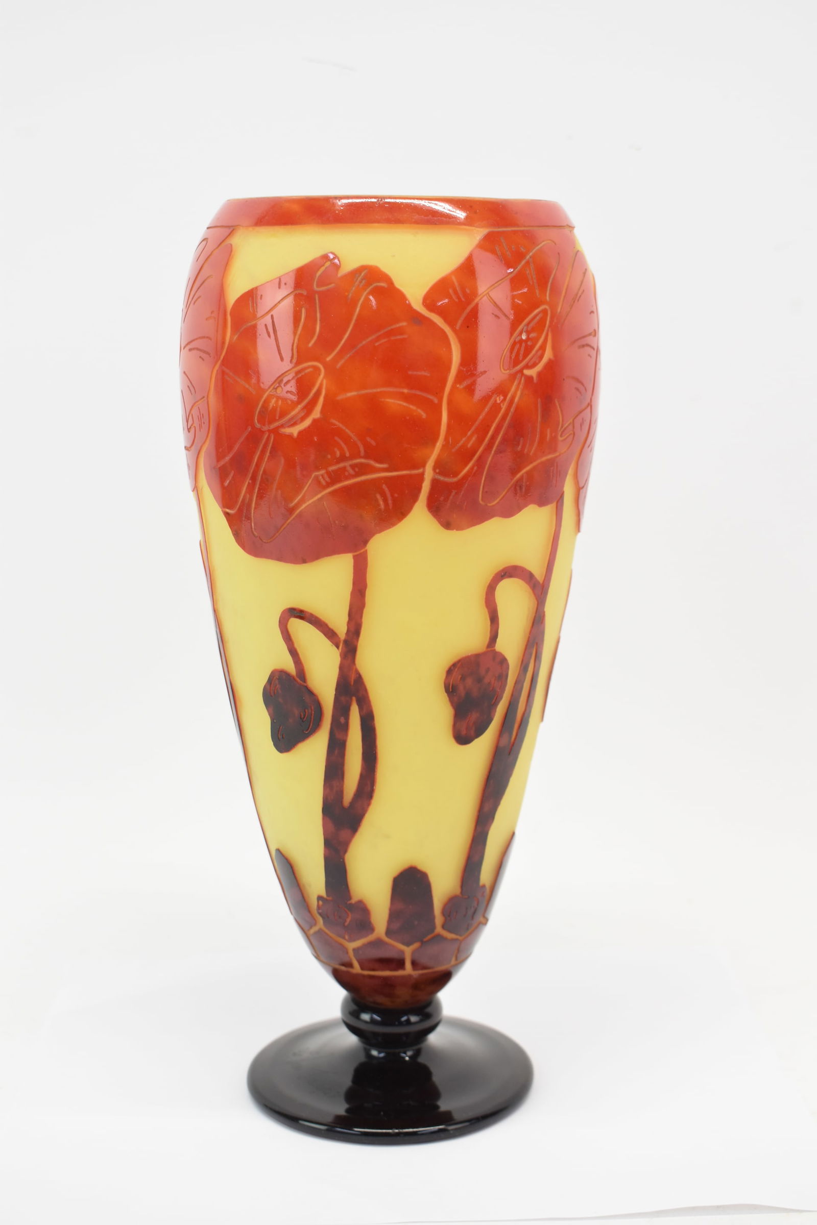 La Verre Francais Vintage Cameo Art Glass Vase (1 of 9)