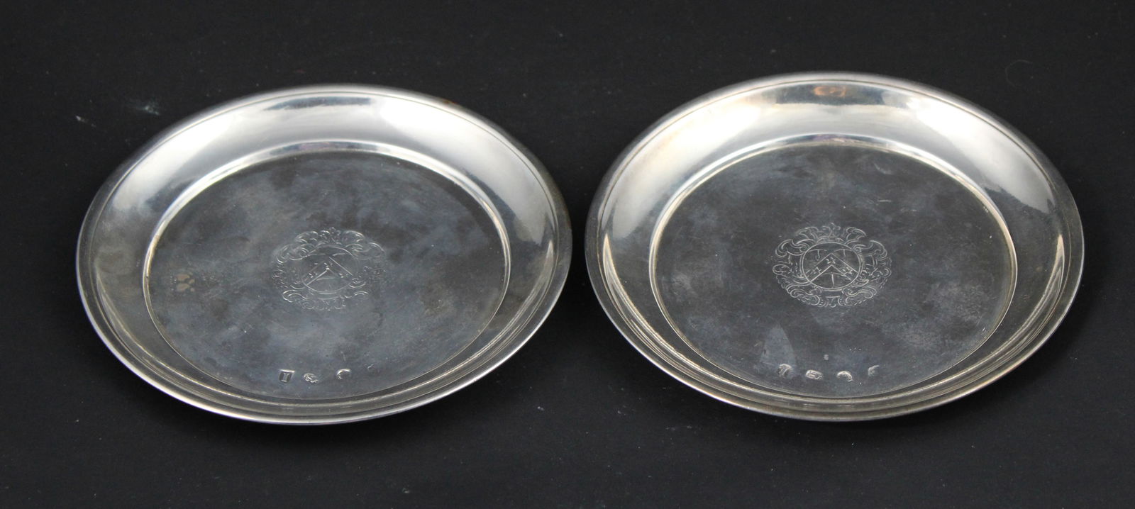 Two 18th C. Petite Sterling Silver Salvers (1 of 7)