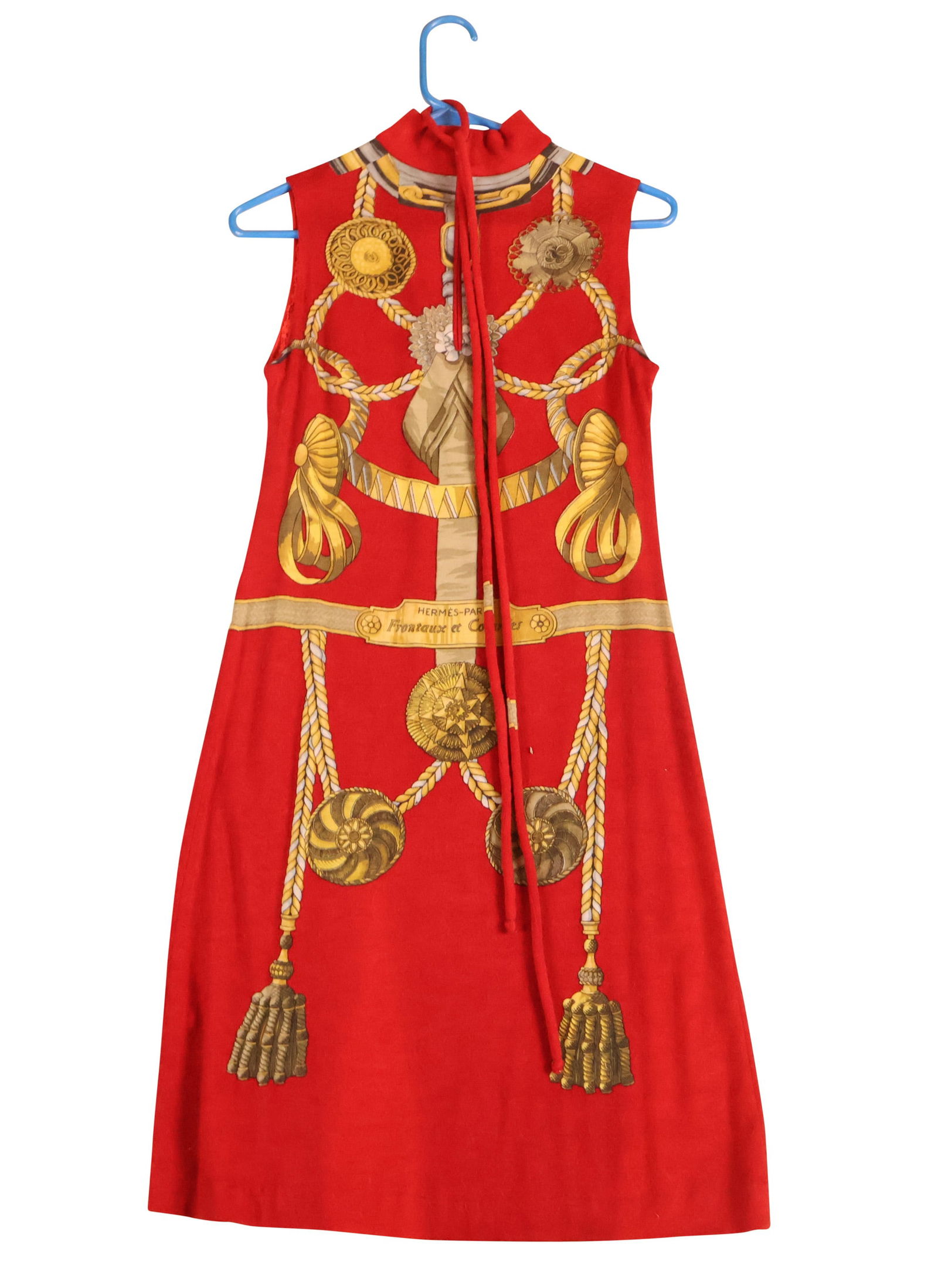 Vintage Hermes "Frontaux et Corcardes" Dress (1 of 9)