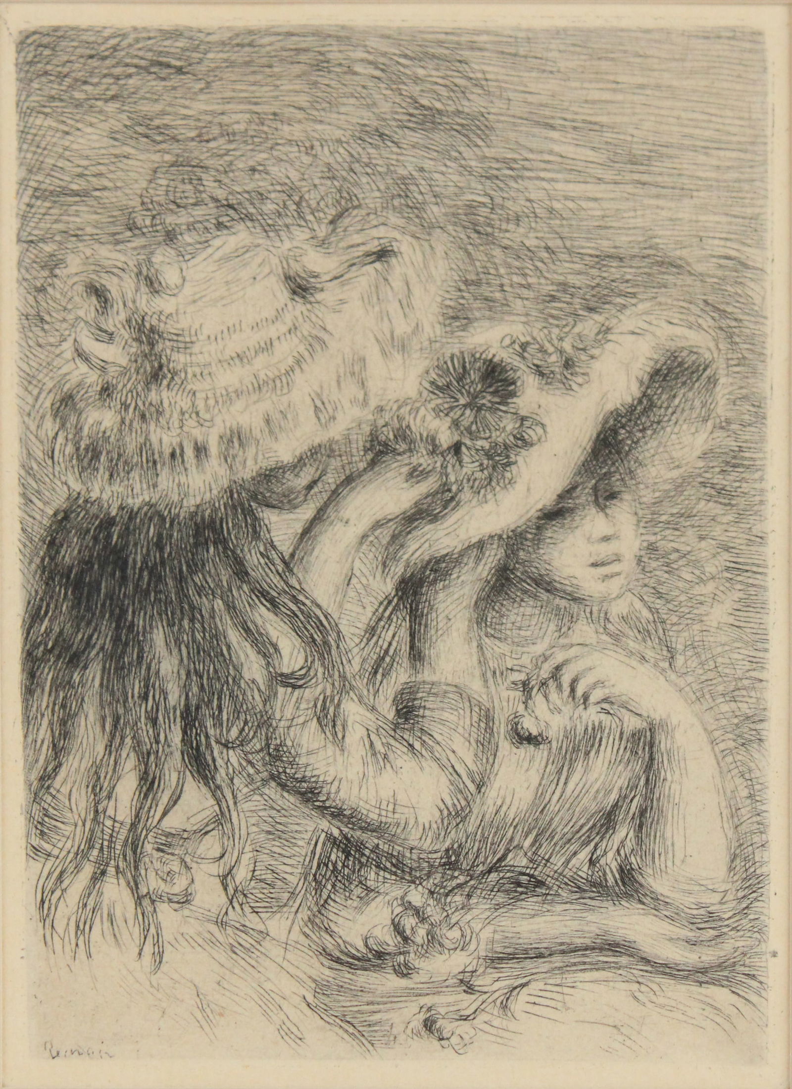 Pierre-Auguste Renoir, French 1841-1919, Le Chapeau Epingle, Etching (1 of 4)