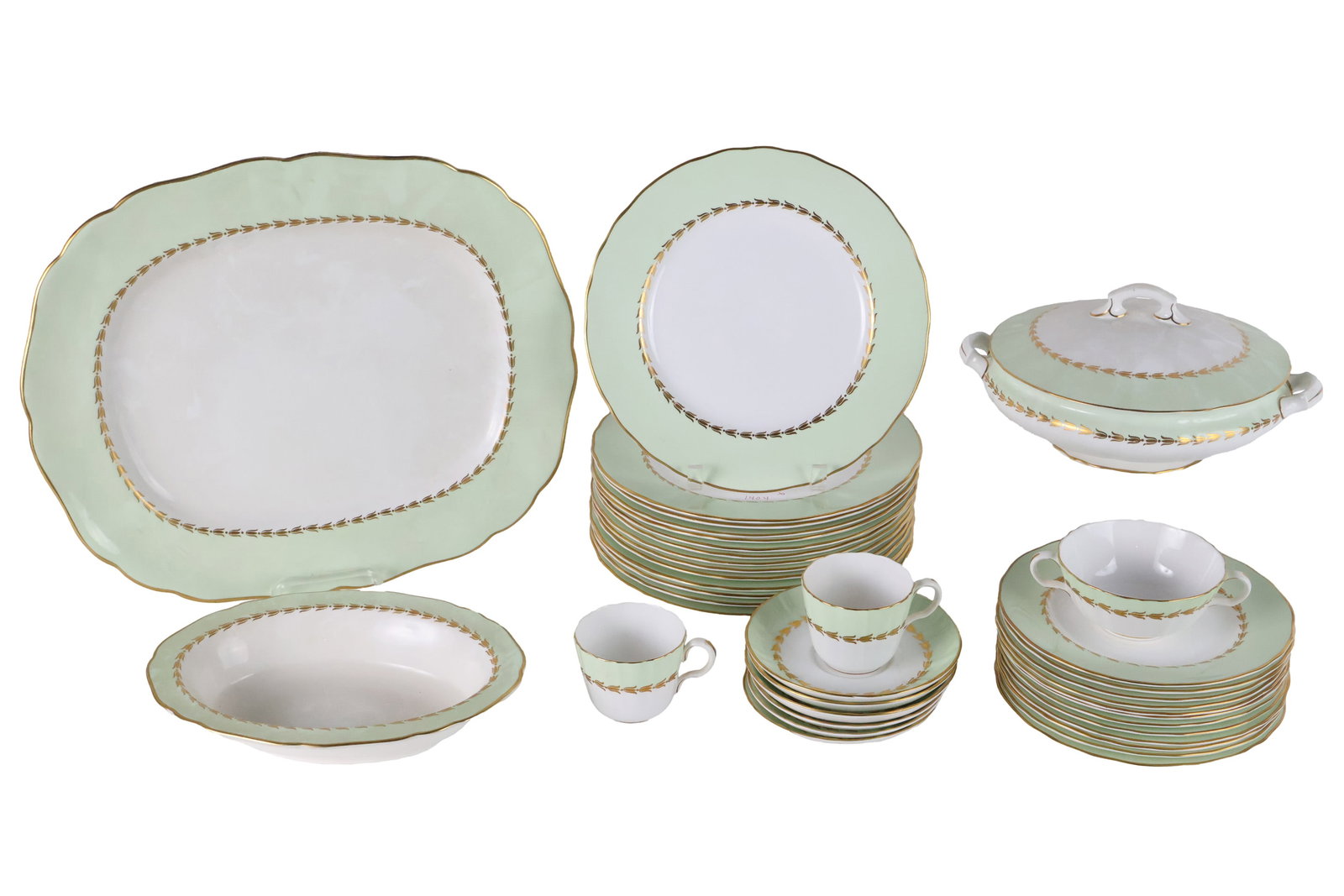 Set of Royal Worcester "Lotus" Dinnerware (1 of 11)