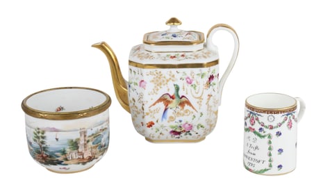 Three Porcelain Table Articles