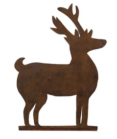 Painted Sheet Metal Stag Weathervane