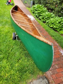 1941 Old Town Green Painted Guide Canoe