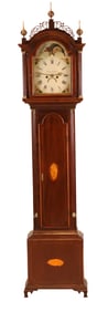 Federal Inlaid Mahogany Tall Case Clock