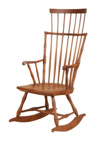 Stephen Tracy Comb-Back Rod Back Windsor Rocking Chair