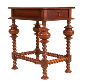 Baroque Style Mahogany Side Table