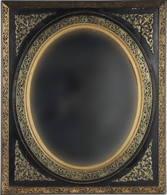 Napoleon III Brass-Mounted Ebonized Mirror