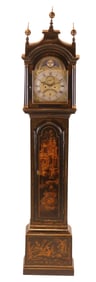 George III Jappaned Tall Case Clock