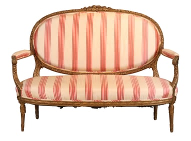 Louis XVI Style Giltwood Canape