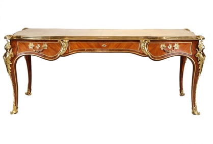 Louis XV Style Ormolu-Mounted Kingwood Bureau Plat