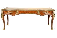 Louis XV Style Ormolu-Mounted Kingwood Bureau Plat