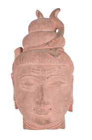 Large Carved Stone Head of Shiva