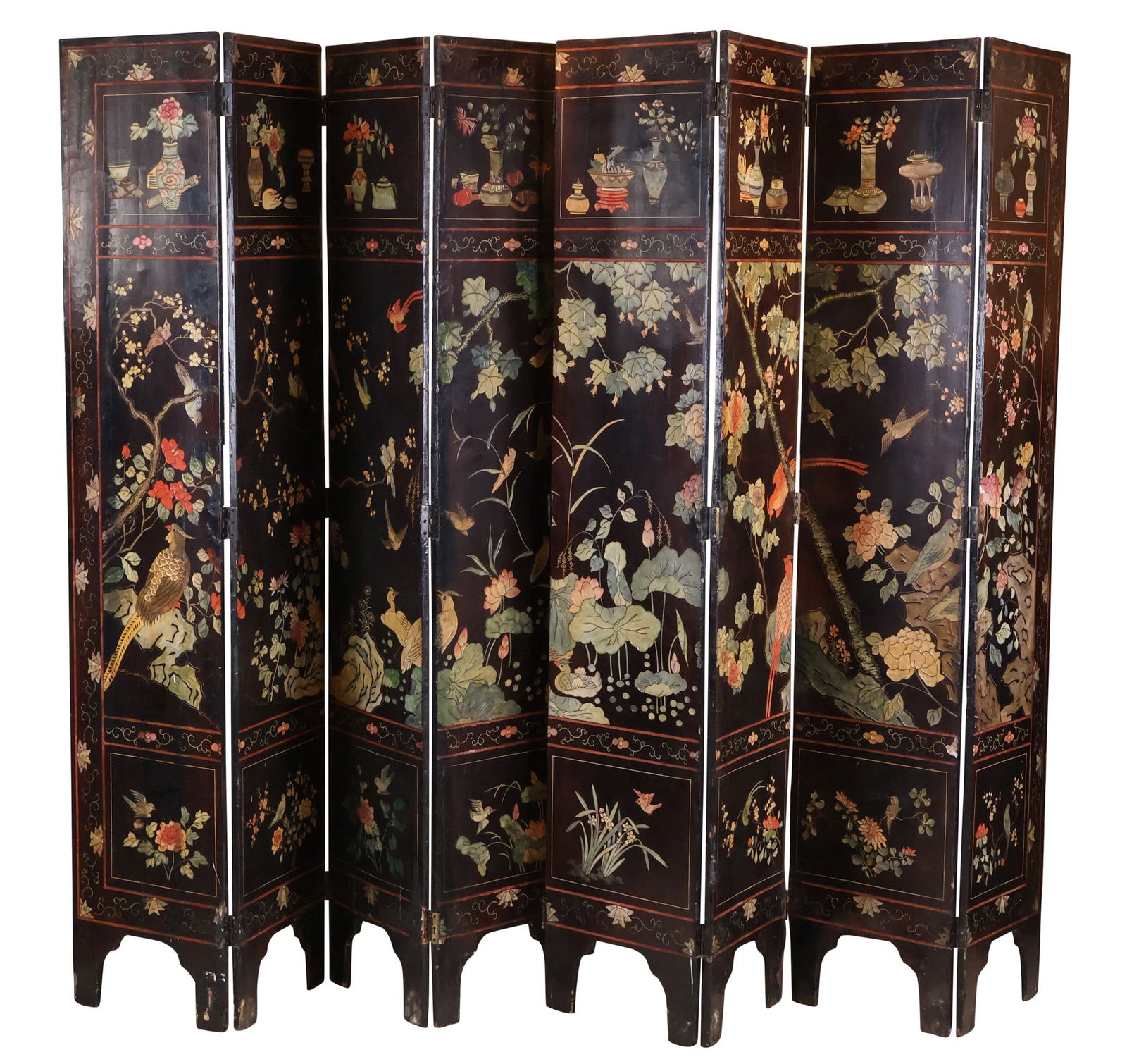 Coromandel Black Lacquer Eight-Panel Screen (1 of 20)
