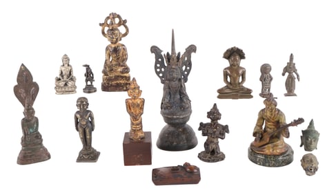 Group of Brass and Bronze Figures