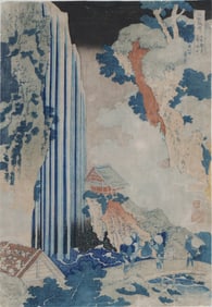 Katsushika Hokusai, Japanese 1760-1849, Ono Waterfall, Woodblock Print