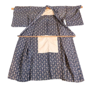 Meiji Japanese Blue and White Kimono