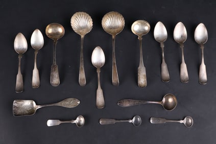 Two English Sterling Silver Shell Bowl Ladles