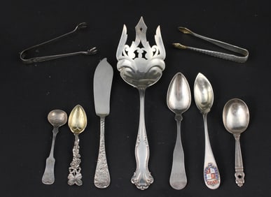 A Pair of Tiffany Sterling Silver Marquise Sugar Tongs