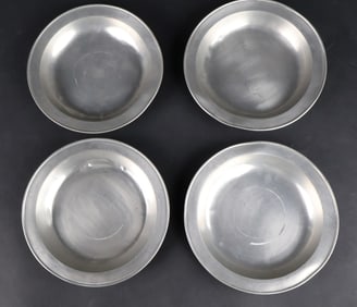 Four Pewter Bowls