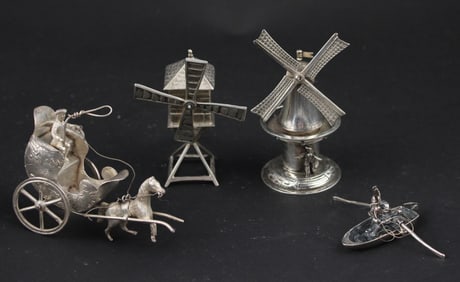 English Miniature Sterling Silver Chariot