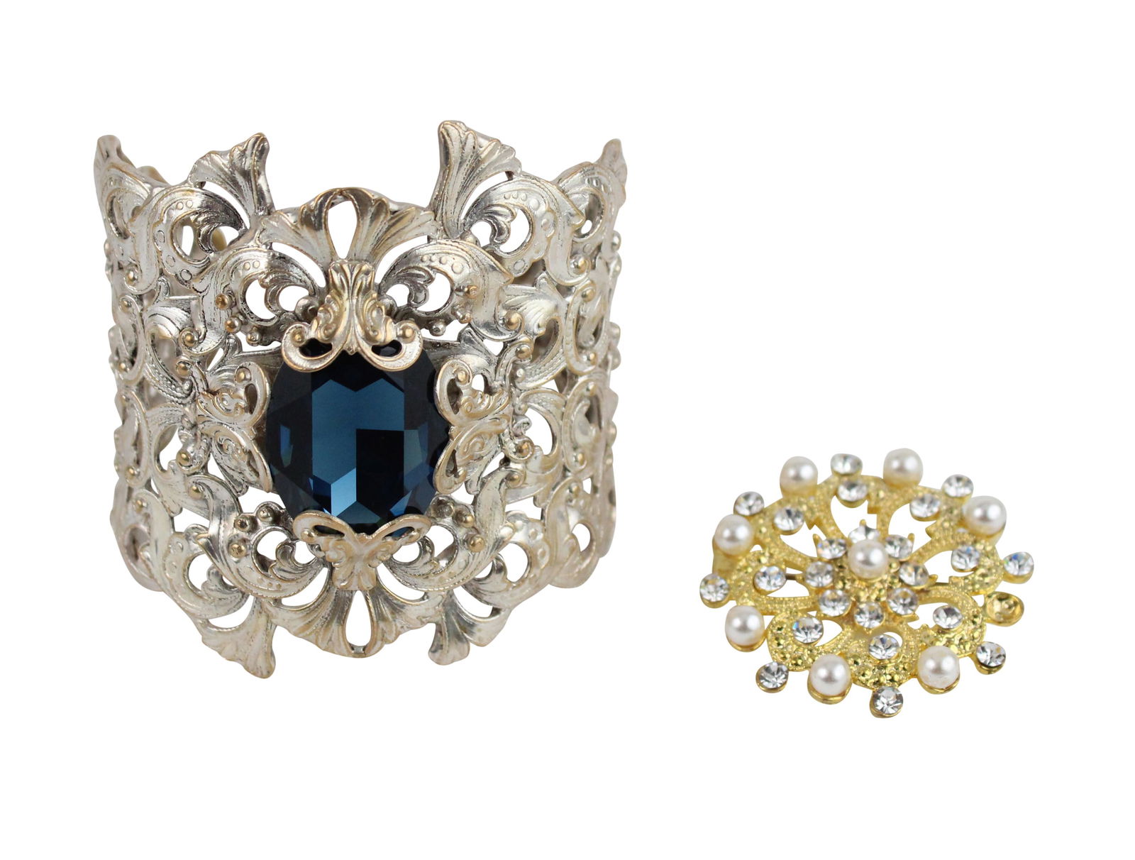 Virgins Saint and Angels Mixed Metal Cuff Bracelet (1 of 9)