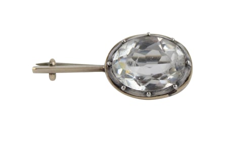 14K and Silver with Quartz crystal