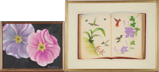 Audrey Schneier, Primroses, Oil on Canvas