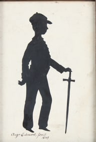 Auguste Edouart, French 1789-1861, Silhouette of Master Henry De Kay, New York, Aged 10 Yrs, 1839