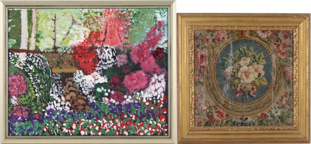 J. Franbos, Abstract Garden, Oil on Canvas