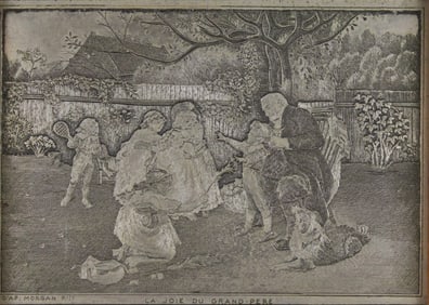 French Engraved Metal Printing Plate