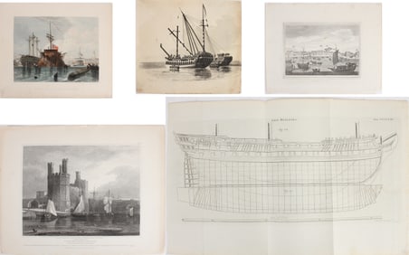 Five Maritime, Engravings and Etchings