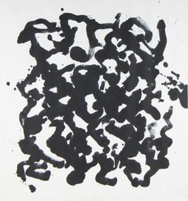 East and West, Abstract Inkblot Print