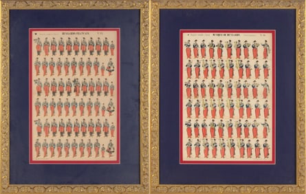Hussards Francais and Musique de Hussards, Lithographs