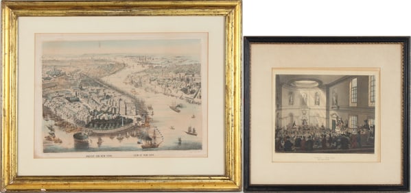 Bird's Eye View of New York City, Engraving