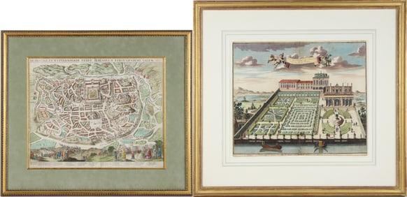 Nicolaes Visscher, Map of Jerusalem, Hand-Colored Engraving