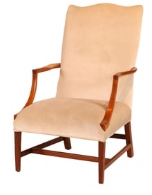 Federal Inlaid Mahogany Library Armchair