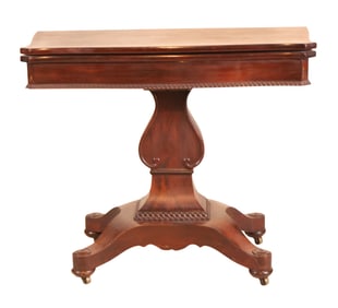 Empire Mahogany Swivel-Top Games Table