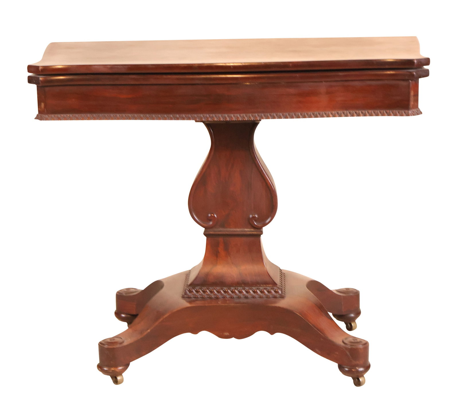 Empire Mahogany Swivel-Top Games Table (1 of 13)