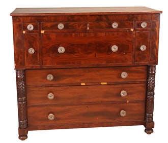 Classical Mahogany Veneer Butler's Desk