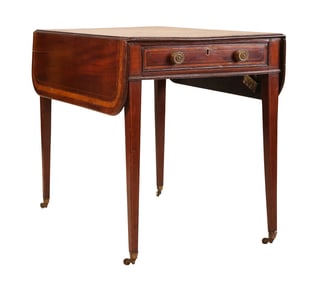 Regency Style Inlaid Mahogany Pembroke Table