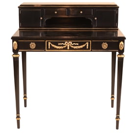 Napoleon III Style Ebonized Ladies Writing Desk