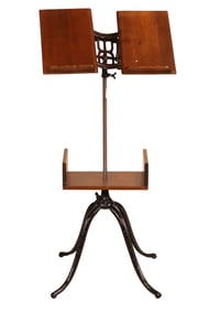 Victorian Oak and Iron Adjustable Book Stand