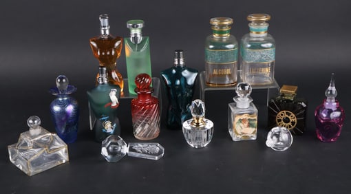 Fifteen Glass Perfume Bottles